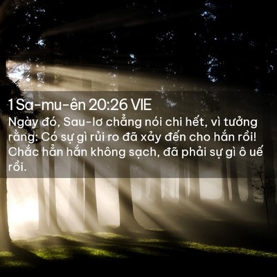 Picture 02 - 1 Sa-mu-ên 20:26 VIE - Ngày đó, Sau-lơ chẳng nói chi hết, vì - Bible Verse Picture
