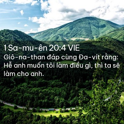 Picture 02 - 1 Sa-mu-ên 20:4 VIE - Giô-na-than đáp cùng Đa-vít rằng: Hễ - Bible Verse Picture