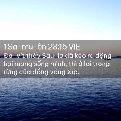 Picture 02 - 1 Sa-mu-ên 23:15 VIE - Đa-vít thấy Sau-lơ đã kéo ra đặng - Bible Verse Picture
