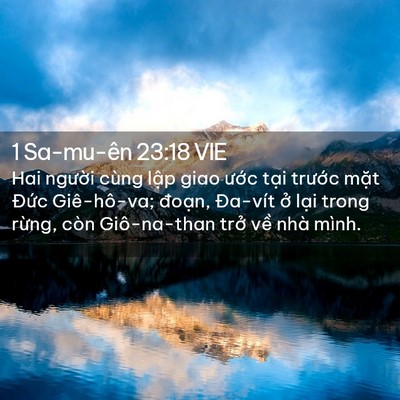 Picture 02 - 1 Sa-mu-ên 23:18 VIE - Hai người cùng lập giao ước tại - Bible Verse Picture