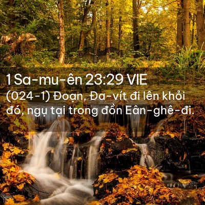 Picture 02 - 1 Sa-mu-ên 23:29 VIE - (024-1) Đoạn, Đa-vít đi lên khỏi đó, - Bible Verse Picture