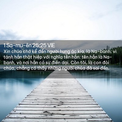 Picture 02 - 1 Sa-mu-ên 25:25 VIE - Xin chúa chớ kể đến người hung ác - Bible Verse Picture
