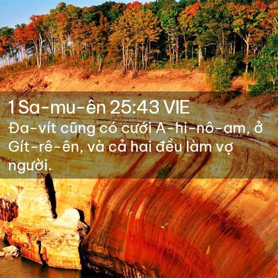 Picture 02 - 1 Sa-mu-ên 25:43 VIE - Đa-vít cũng có cưới A-hi-nô-am, ở - Bible Verse Picture