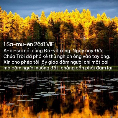Picture 02 - 1 Sa-mu-ên 26:8 VIE - A-bi-sai nói cùng Đa-vít rằng: Ngày nay - Bible Verse Picture