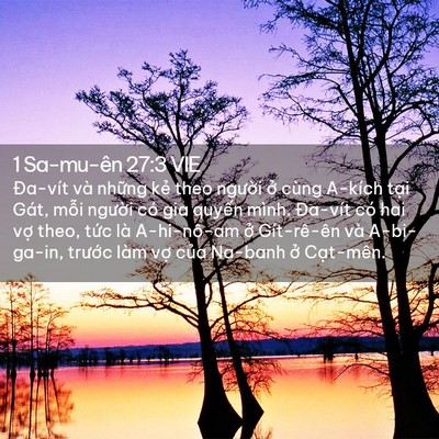Picture 02 - 1 Sa-mu-ên 27:3 VIE - Đa-vít và những kẻ theo người ở cùng - Bible Verse Picture