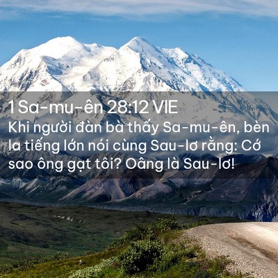Picture 02 - 1 Sa-mu-ên 28:12 VIE - Khi người đàn bà thấy Sa-mu-ên, bèn la - Bible Verse Picture