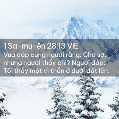 Picture 02 - 1 Sa-mu-ên 28:13 VIE - Vua đáp cùng người rằng: Chớ sợ; - Bible Verse Picture