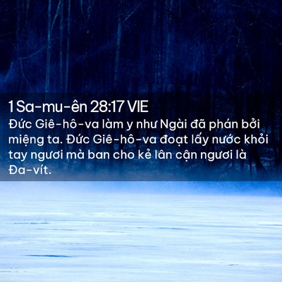 Picture 02 - 1 Sa-mu-ên 28:17 VIE - Đức Giê-hô-va làm y như Ngài đã phán - Bible Verse Picture