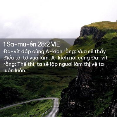 Picture 02 - 1 Sa-mu-ên 28:2 VIE - Đa-vít đáp cùng A-kích rằng: Vua sẽ - Bible Verse Picture
