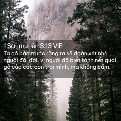 Picture 02 - 1 Sa-mu-ên 3:13 VIE - Ta có báo trước rằng ta sẽ đoán xét - Bible Verse Picture