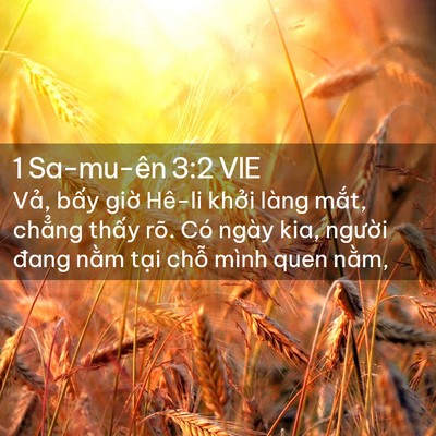 Picture 02 - 1 Sa-mu-ên 3:2 VIE - Vả, bấy giờ Hê-li khởi làng mắt, - Bible Verse Picture