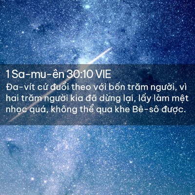 Picture 02 - 1 Sa-mu-ên 30:10 VIE - Đa-vít cứ đuổi theo với bốn trăm - Bible Verse Picture