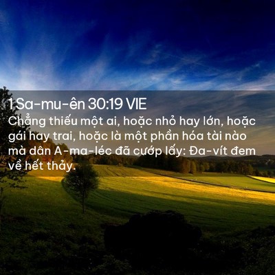 Picture 02 - 1 Sa-mu-ên 30:19 VIE - Chẳng thiếu một ai, hoặc nhỏ hay lớn, - Bible Verse Picture