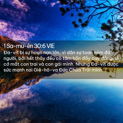 Picture 02 - 1 Sa-mu-ên 30:6 VIE - Đa-vít bị sự hoạn nạn lớn, vì dân - Bible Verse Picture