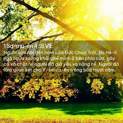 Picture 02 - 1 Sa-mu-ên 4:18 VIE - Người vừa nói đến hòm của Đức - Bible Verse Picture