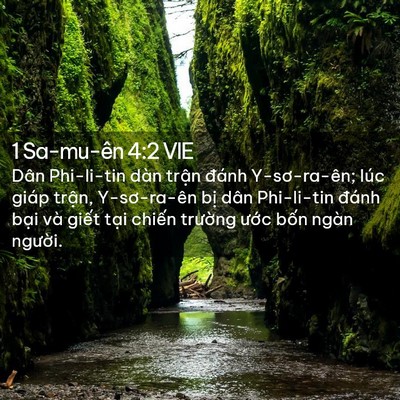 Picture 02 - 1 Sa-mu-ên 4:2 VIE - Dân Phi-li-tin dàn trận đánh Y-sơ-ra-ên; - Bible Verse Picture