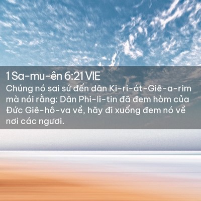 Picture 02 - 1 Sa-mu-ên 6:21 VIE - Chúng nó sai sứ đến dân - Bible Verse Picture