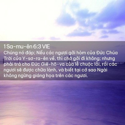 Picture 02 - 1 Sa-mu-ên 6:3 VIE - Chúng nó đáp; Nếu các ngươi gởi hòm - Bible Verse Picture