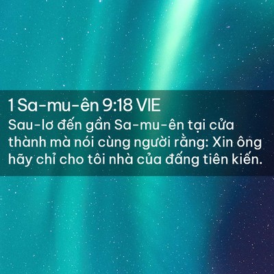 Picture 02 - 1 Sa-mu-ên 9:18 VIE - Sau-lơ đến gần Sa-mu-ên tại cửa thành - Bible Verse Picture