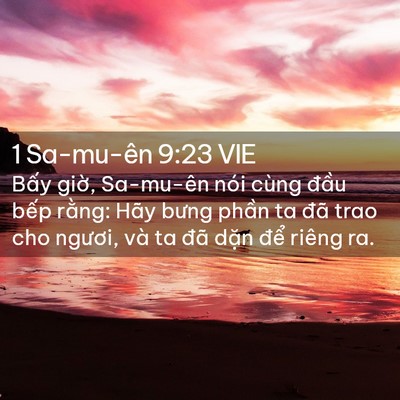 Picture 02 - 1 Sa-mu-ên 9:23 VIE - Bấy giờ, Sa-mu-ên nói cùng đầu bếp - Bible Verse Picture
