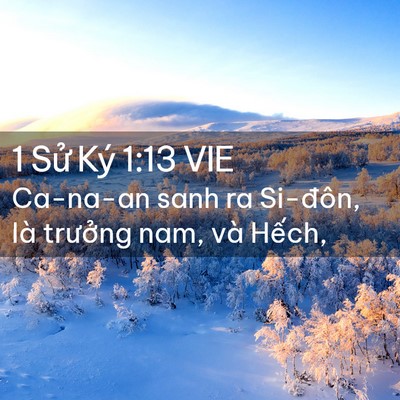 Picture 02 - 1 Sử Ký 1:13 VIE - Ca-na-an sanh ra Si-đôn, là trưởng nam, và - Bible Verse Picture