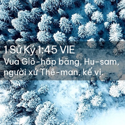 Picture 02 - 1 Sử Ký 1:45 VIE - Vua Giô-háp băng, Hu-sam, người xứ - Bible Verse Picture