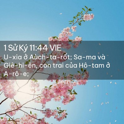 Picture 02 - 1 Sử Ký 11:44 VIE - U-xia ở Aùch-ta-rốt; Sa-ma và Giê-hi-ên, - Bible Verse Picture