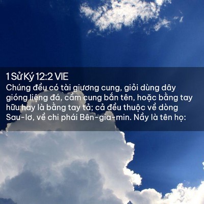 Picture 02 - 1 Sử Ký 12:2 VIE - Chúng đều có tài giương cung, giỏi - Bible Verse Picture