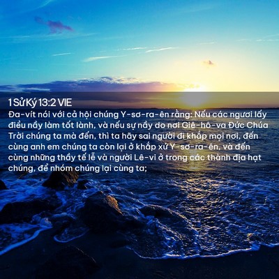 Picture 02 - 1 Sử Ký 13:2 VIE - Đa-vít nói với cả hội chúng - Bible Verse Picture