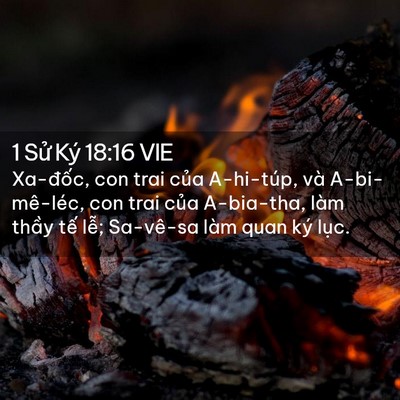 Picture 02 - 1 Sử Ký 18:16 VIE - Xa-đốc, con trai của A-hi-túp, và - Bible Verse Picture