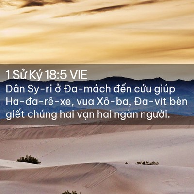 Picture 02 - 1 Sử Ký 18:5 VIE - Dân Sy-ri ở Đa-mách đến cứu giúp - Bible Verse Picture