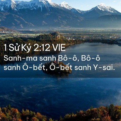 Picture 02 - 1 Sử Ký 2:12 VIE - Sanh-ma sanh Bô-ô, Bô-ô sanh Ô-bết, - Bible Verse Picture