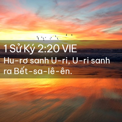 Picture 02 - 1 Sử Ký 2:20 VIE - Hu-rơ sanh U-ri, U-ri sanh ra - Bible Verse Picture