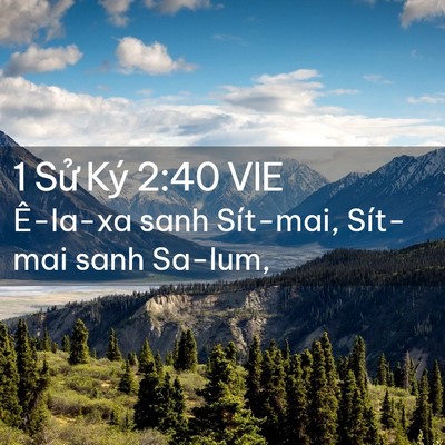 Picture 02 - 1 Sử Ký 2:40 VIE - Ê-la-xa sanh Sít-mai, Sít-mai sanh - Bible Verse Picture