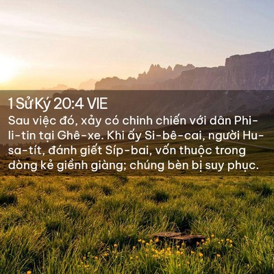 Picture 02 - 1 Sử Ký 20:4 VIE - Sau việc đó, xảy có chinh chiến với - Bible Verse Picture