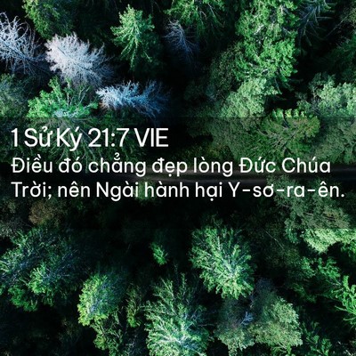Picture 02 - 1 Sử Ký 21:7 VIE - Điều đó chẳng đẹp lòng Đức Chúa - Bible Verse Picture