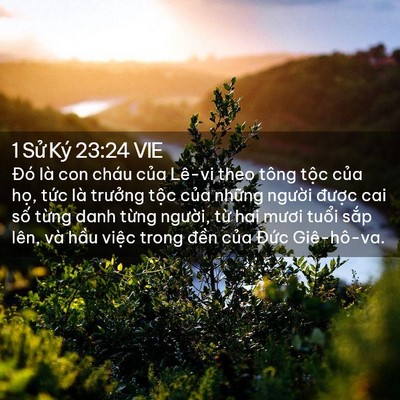 Picture 02 - 1 Sử Ký 23:24 VIE - Đó là con cháu của Lê-vi theo tông tộc - Bible Verse Picture