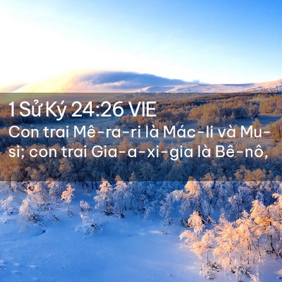 Picture 02 - 1 Sử Ký 24:26 VIE - Con trai Mê-ra-ri là Mác-li và Mu-si; con - Bible Verse Picture