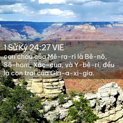 Picture 02 - 1 Sử Ký 24:27 VIE - con cháu của Mê-ra-ri là Bê-nô, Sô-ham, - Bible Verse Picture