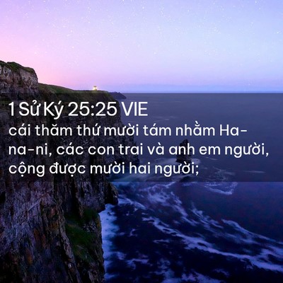 Picture 02 - 1 Sử Ký 25:25 VIE - cái thăm thứ mười tám nhằm Ha-na-ni, - Bible Verse Picture