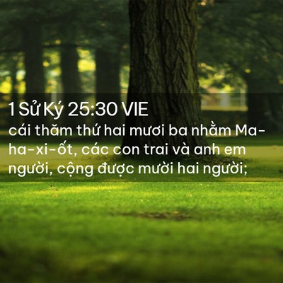 Picture 02 - 1 Sử Ký 25:30 VIE - cái thăm thứ hai mươi ba nhằm - Bible Verse Picture