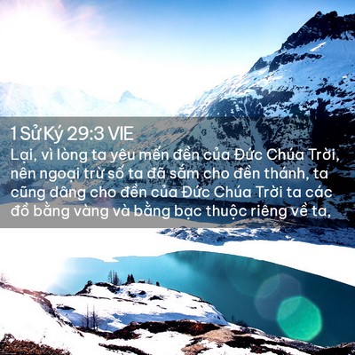 Picture 02 - 1 Sử Ký 29:3 VIE - Lại, vì lòng ta yêu mến đền của - Bible Verse Picture