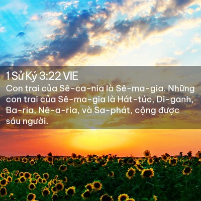 Picture 02 - 1 Sử Ký 3:22 VIE - Con trai của Sê-ca-nia là Sê-ma-gia. Những - Bible Verse Picture