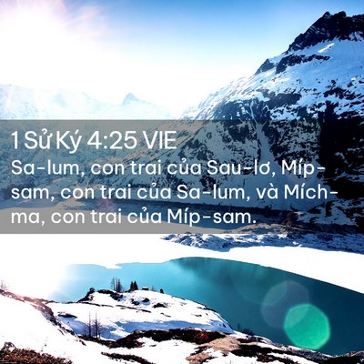Picture 02 - 1 Sử Ký 4:25 VIE - Sa-lum, con trai của Sau-lơ, Míp-sam, con - Bible Verse Picture