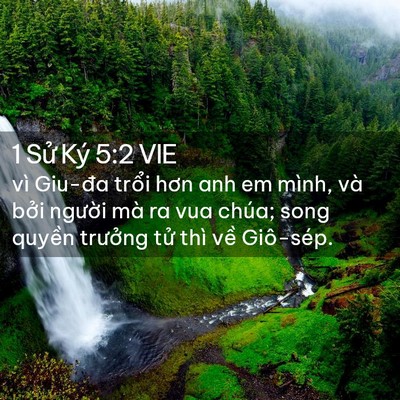 Picture 02 - 1 Sử Ký 5:2 VIE - vì Giu-đa trổi hơn anh em mình, và bởi - Bible Verse Picture