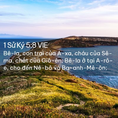 Picture 02 - 1 Sử Ký 5:8 VIE - Bê-la, con trai của A-xa, cháu của Sê-ma, - Bible Verse Picture