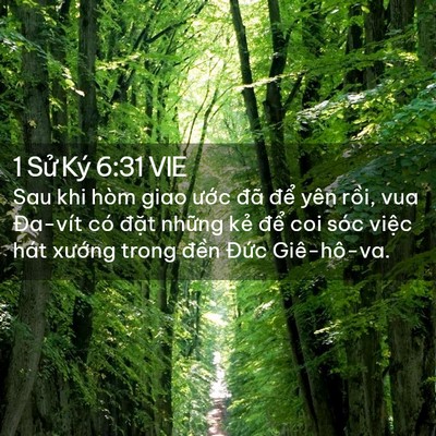 Picture 02 - 1 Sử Ký 6:31 VIE - Sau khi hòm giao ước đã để yên rồi, - Bible Verse Picture