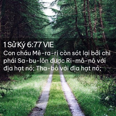 Picture 02 - 1 Sử Ký 6:77 VIE - Con cháu Mê-ra-ri còn sót lại bởi chi - Bible Verse Picture