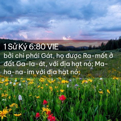 Picture 02 - 1 Sử Ký 6:80 VIE - bởi chi phái Gát, họ được Ra-mốt ở - Bible Verse Picture