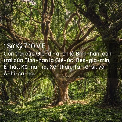 Picture 02 - 1 Sử Ký 7:10 VIE - Con trai của Giê-đi-a-ên là Binh-han; con - Bible Verse Picture